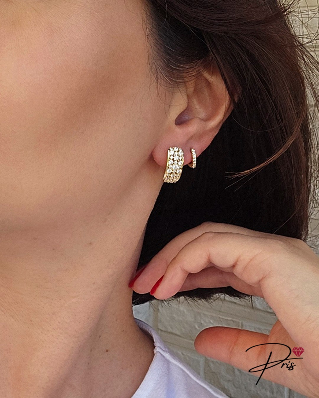 Brinco Agorla Zircônia Pris Accessories