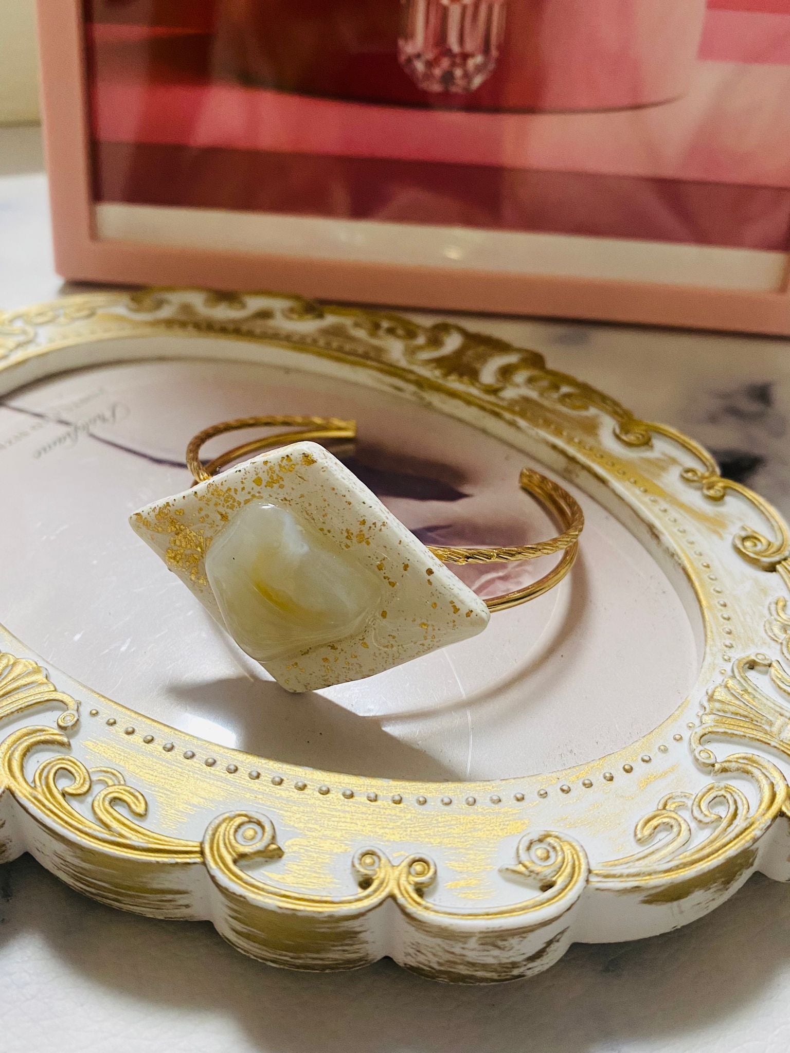 Pulseira Pedra quartzo Glambox