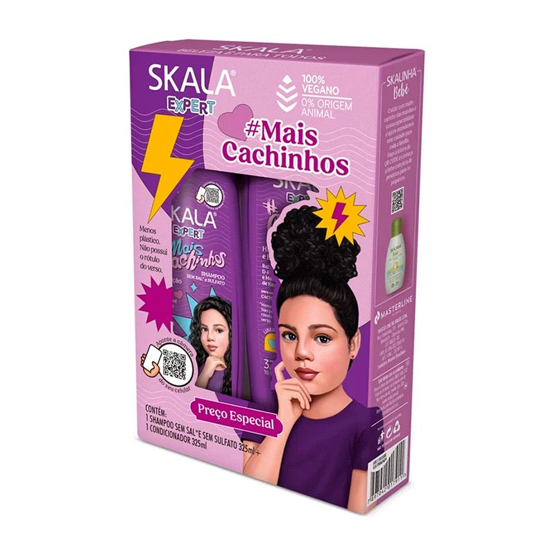 Skala Exp Mais Cachinhos Kit Shampoo + Condicionador