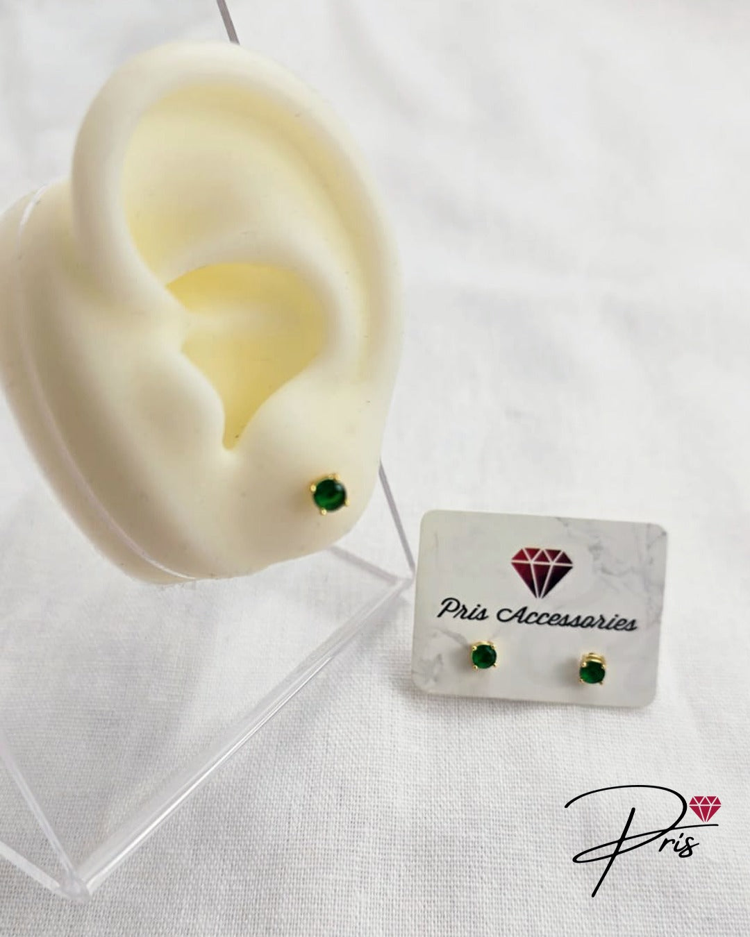 Brinco Ponto De Luz Verde Pris Accessories