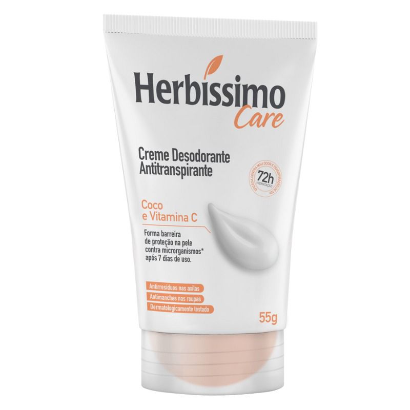Herbissimo Care Coco e Vitamina desodorante em creme 55g