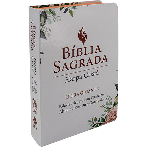 Bíblia Sagrada - Letra Gigante - ARC - Capa Dura - Floral Branca