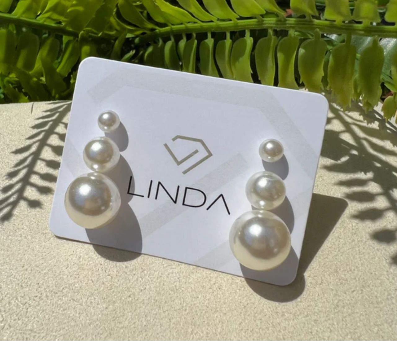 Trio Pérolas com banho em ouro Linda