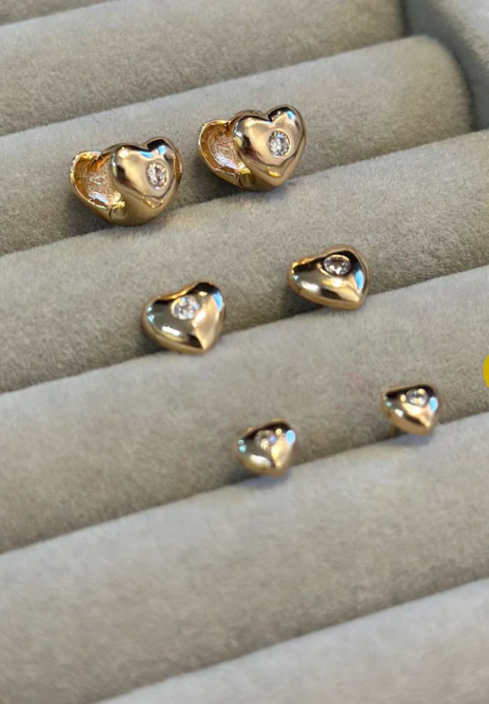 Brinco Trio Coração Liso